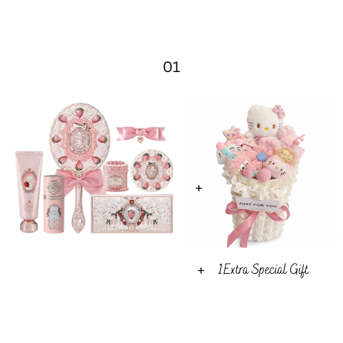 Limited Edition Mini FlowerKnows Gift Set + 1 Special Gift + 1 Hello Kitty Flower Bouquet | Bunni Beauty