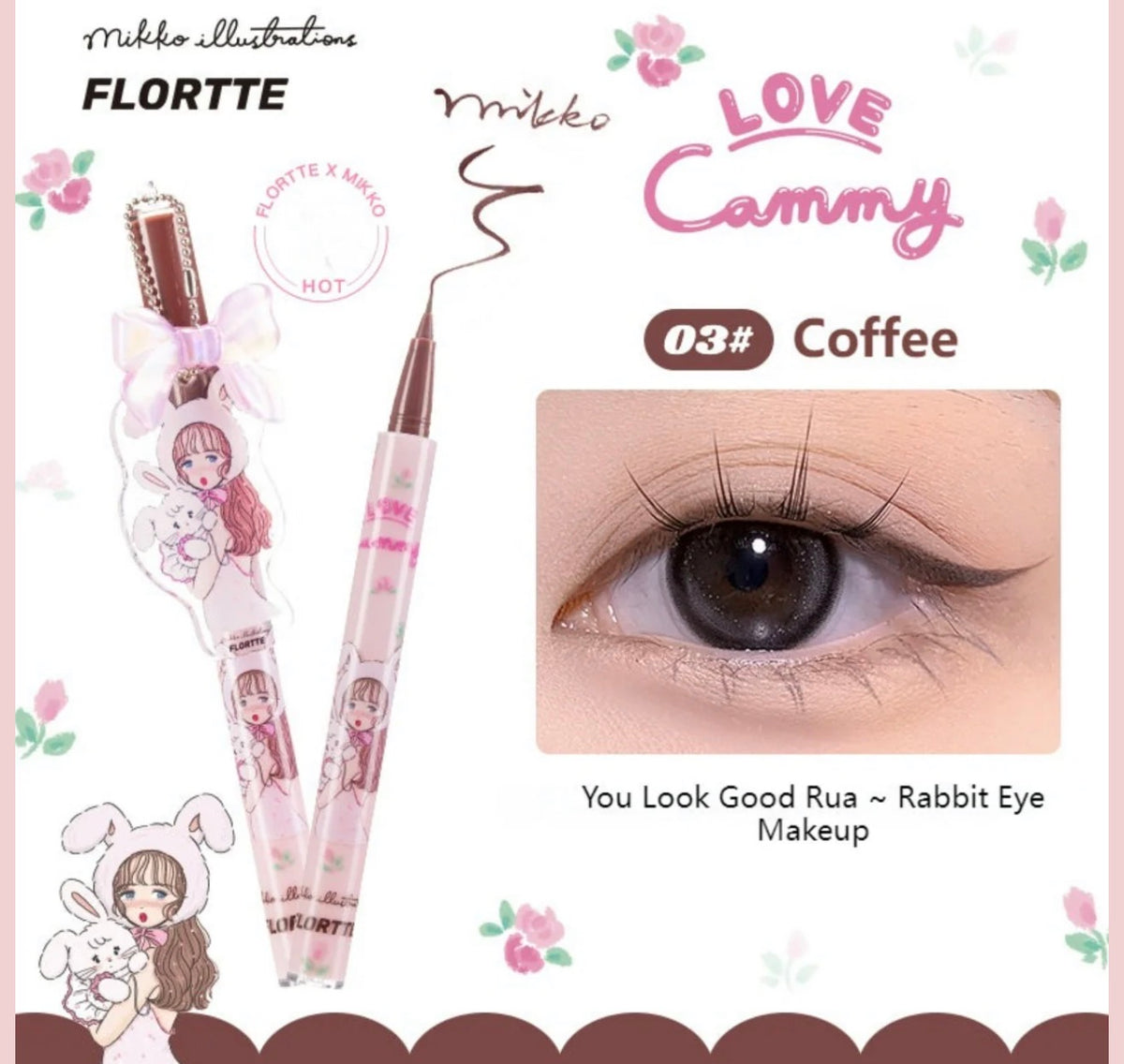 FLORTTE Mikko Wink Wink Liquid Eyeliner | Bunni Beauty