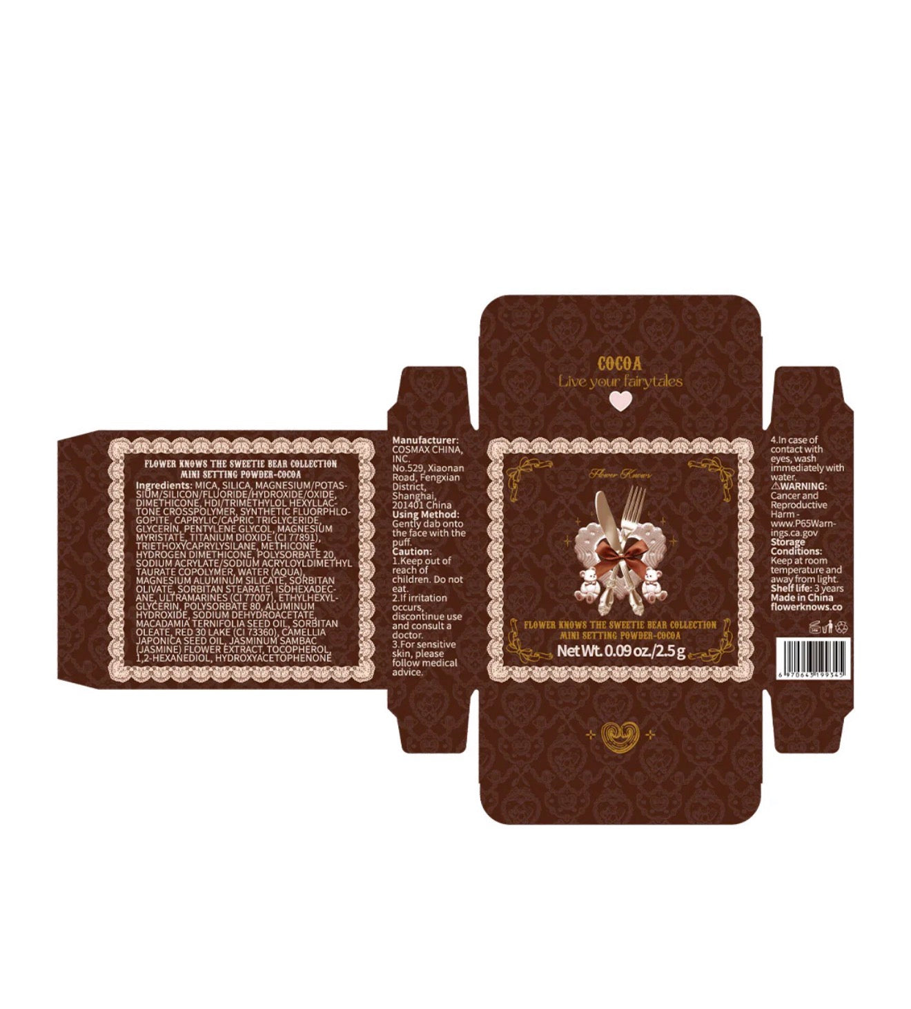 FlowerKnows The Sweetie Bear Mini Setting Powder | Bunni Beauty