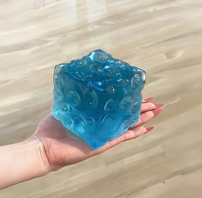 Jumbo Glacier Cheese Block Squishy | Soft Slow Rise Fidget Toy | Bunni Beauty
