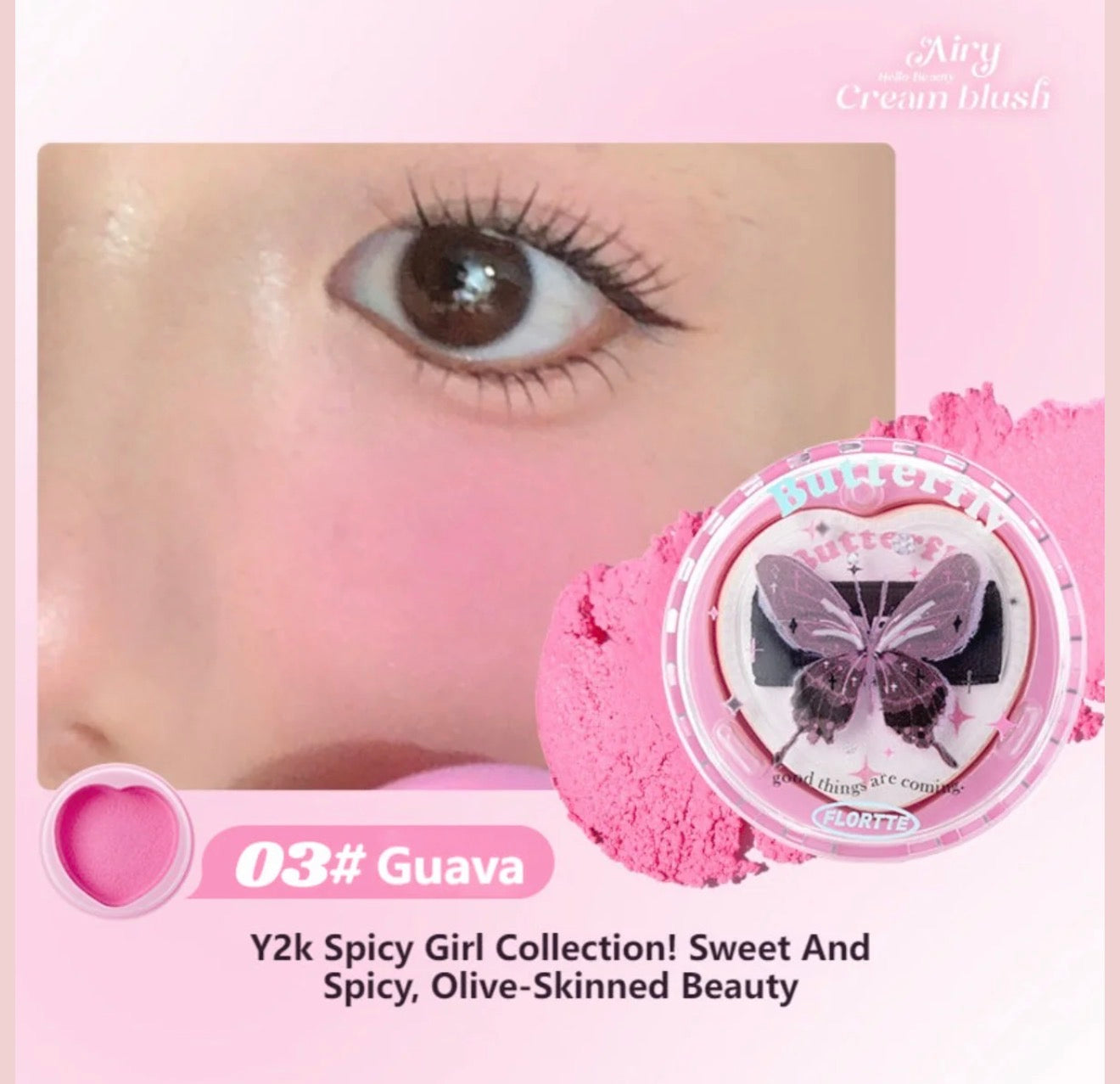 Flortte Hello Beauty Airy Cream Blush | Bunni Beauty