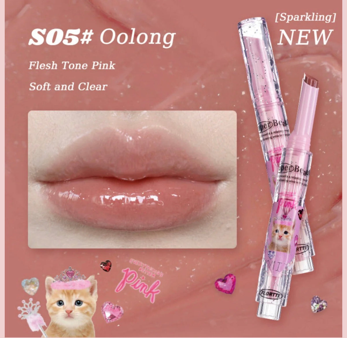 Flortte I Am Super Beauty Jelly Heart Lipstick | Bunni Beauty