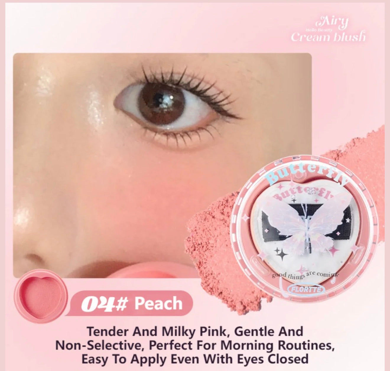 Flortte Hello Beauty Airy Cream Blush | Bunni Beauty