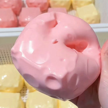 Viral Pink Cheese Squishy Fidget Toy