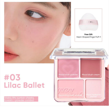 Judydoll 2 in 1 Blush Highlight Palette | Bunni Beauty