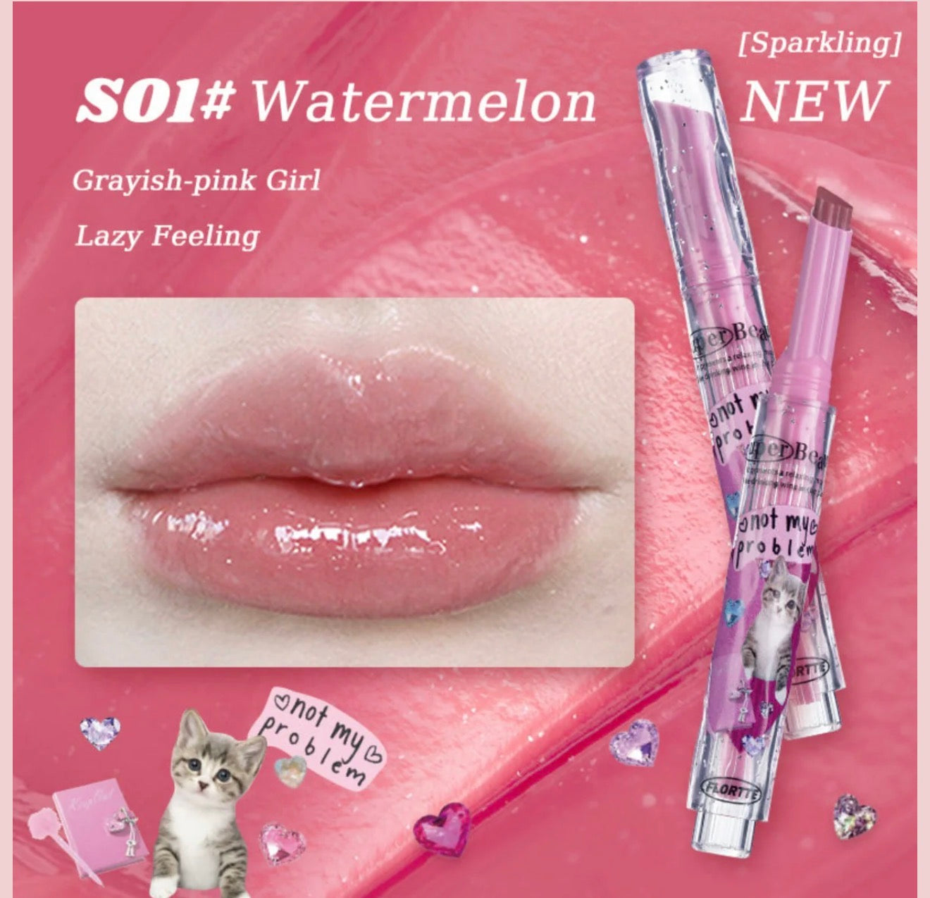 Flortte I Am Super Beauty Jelly Heart Lipstick | Bunni Beauty