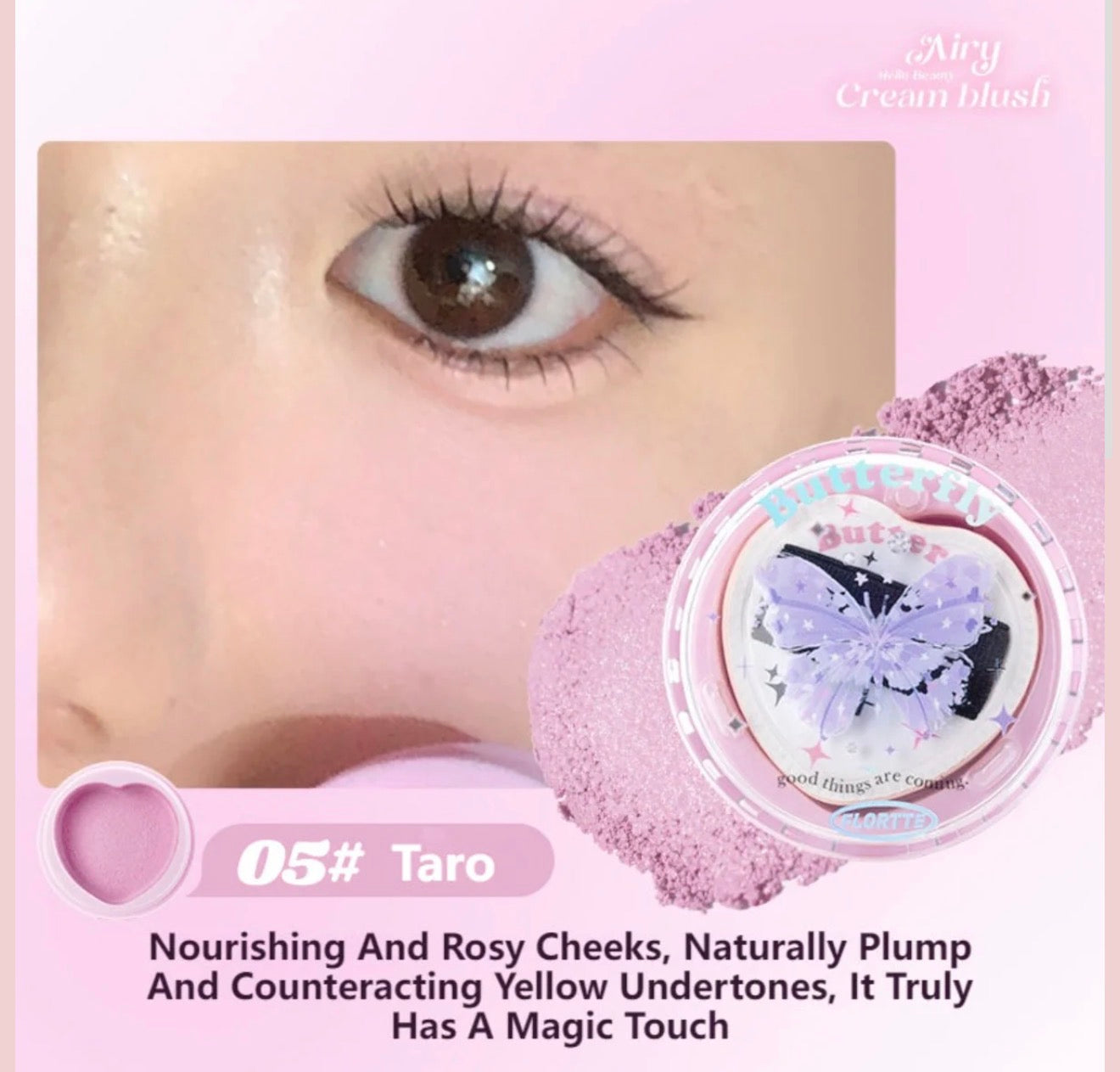 Flortte Hello Beauty Airy Cream Blush | Bunni Beauty