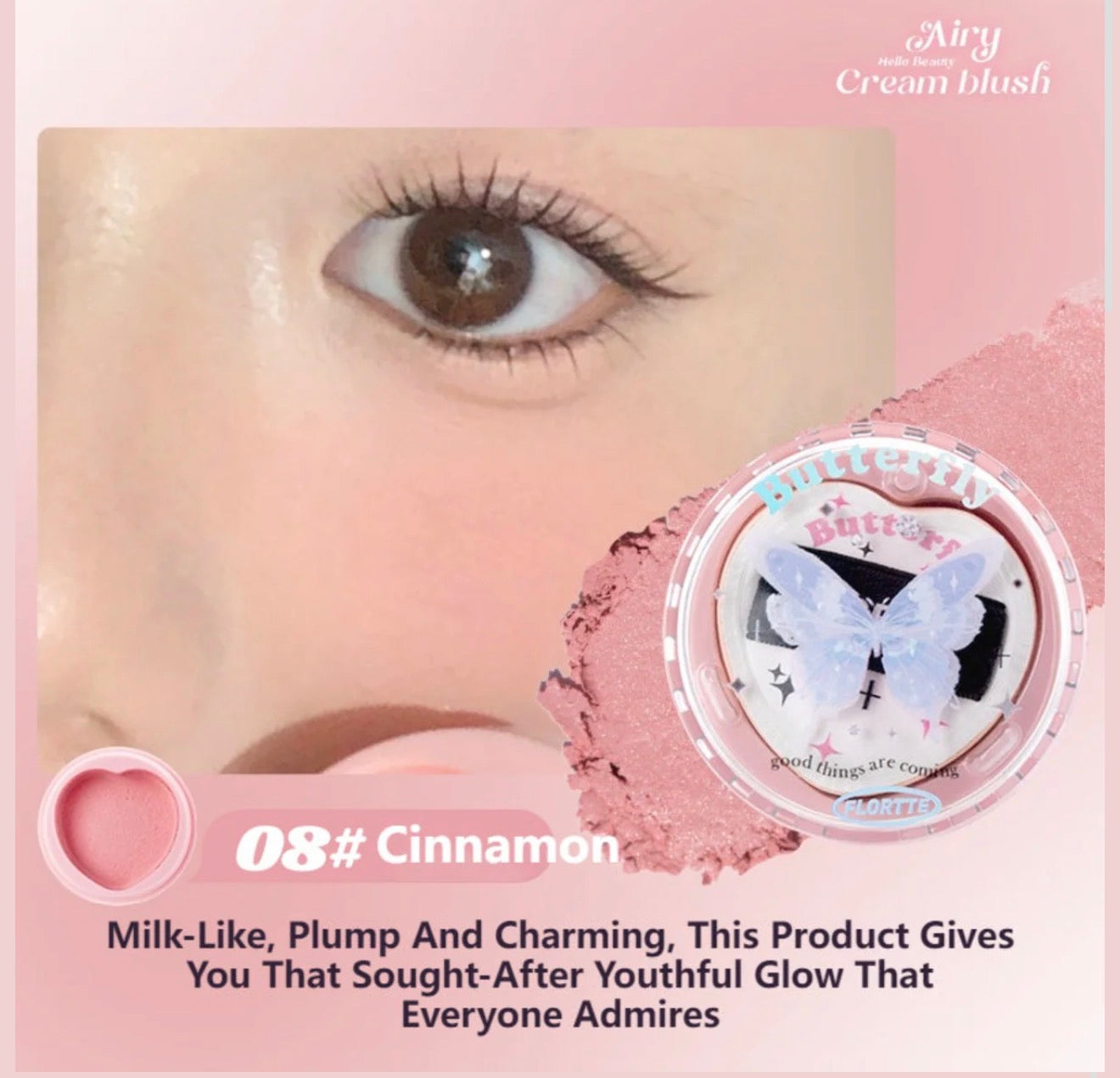 Flortte Hello Beauty Airy Cream Blush | Bunni Beauty