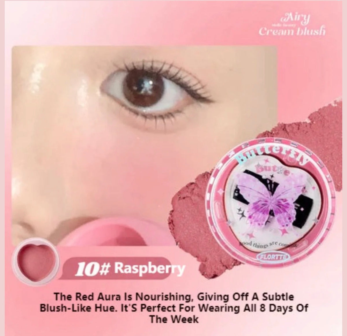 Flortte Hello Beauty Airy Cream Blush | Bunni Beauty