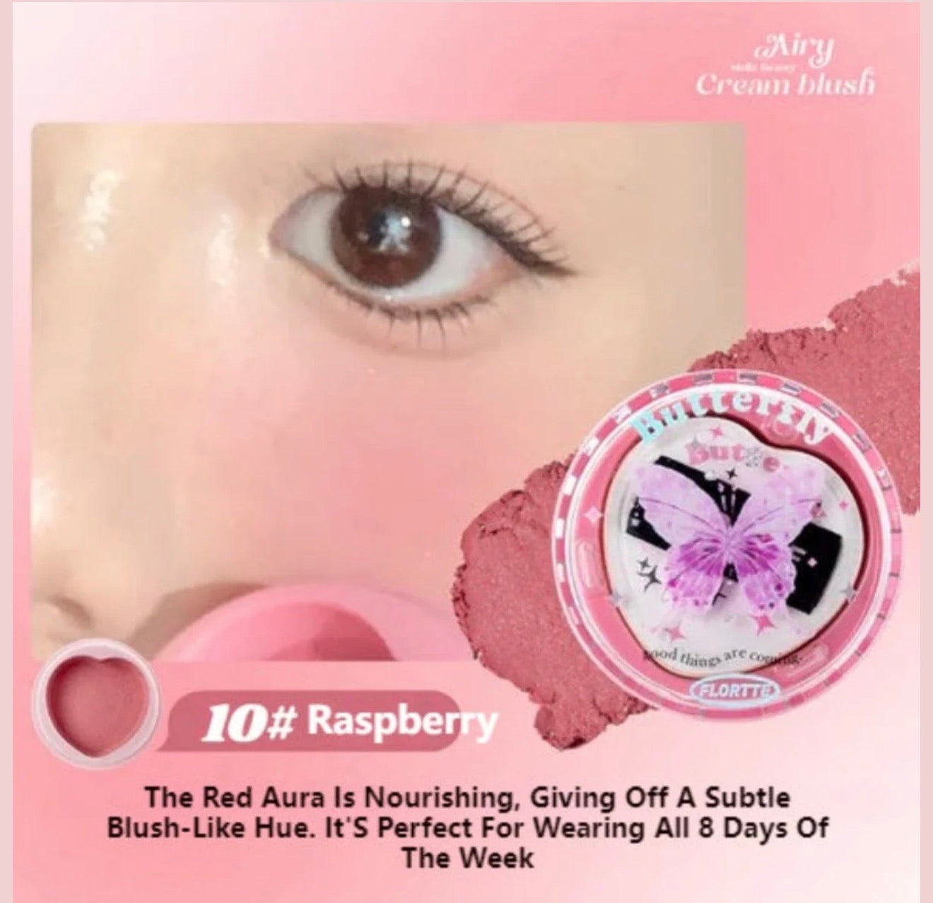 Flortte Hello Beauty Airy Cream Blush | Bunni Beauty