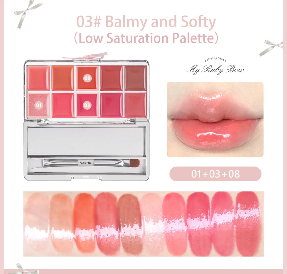Flortte Peng Peng Princess Jelly Lip Gloss Palette | Bunni Beauty