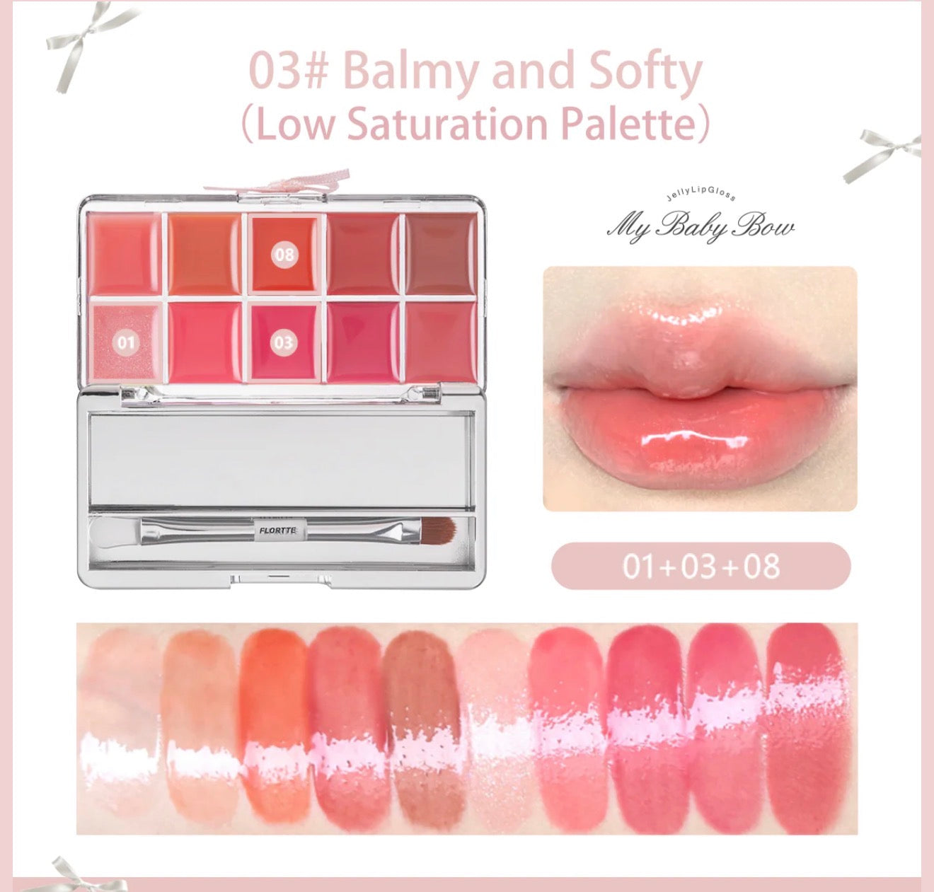 Flortte Peng Peng Princess Jelly Lip Gloss Palette | Bunni Beauty
