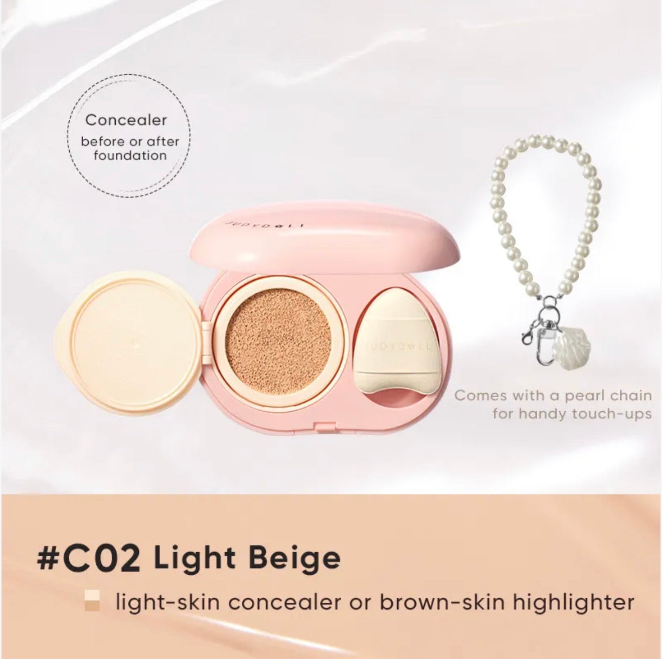 Judydoll Little Pearl Highlighting Concealer Cushion | Bunni Beauty