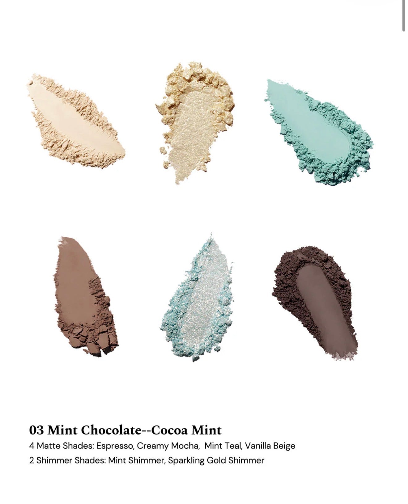 FlowerKnows The Sweetie Bear 6-Color Makeup Palette - 03 Mint Chocolate | Bunni Beauty