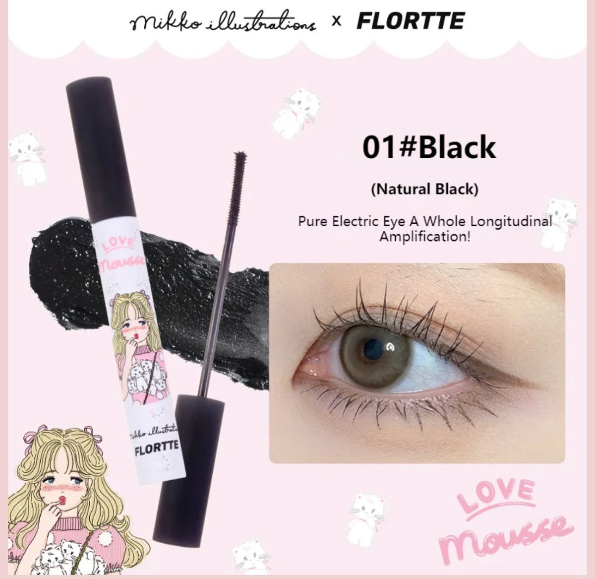 Flortte Mikko Long Curling Mascara Primer | Bunni Beauty