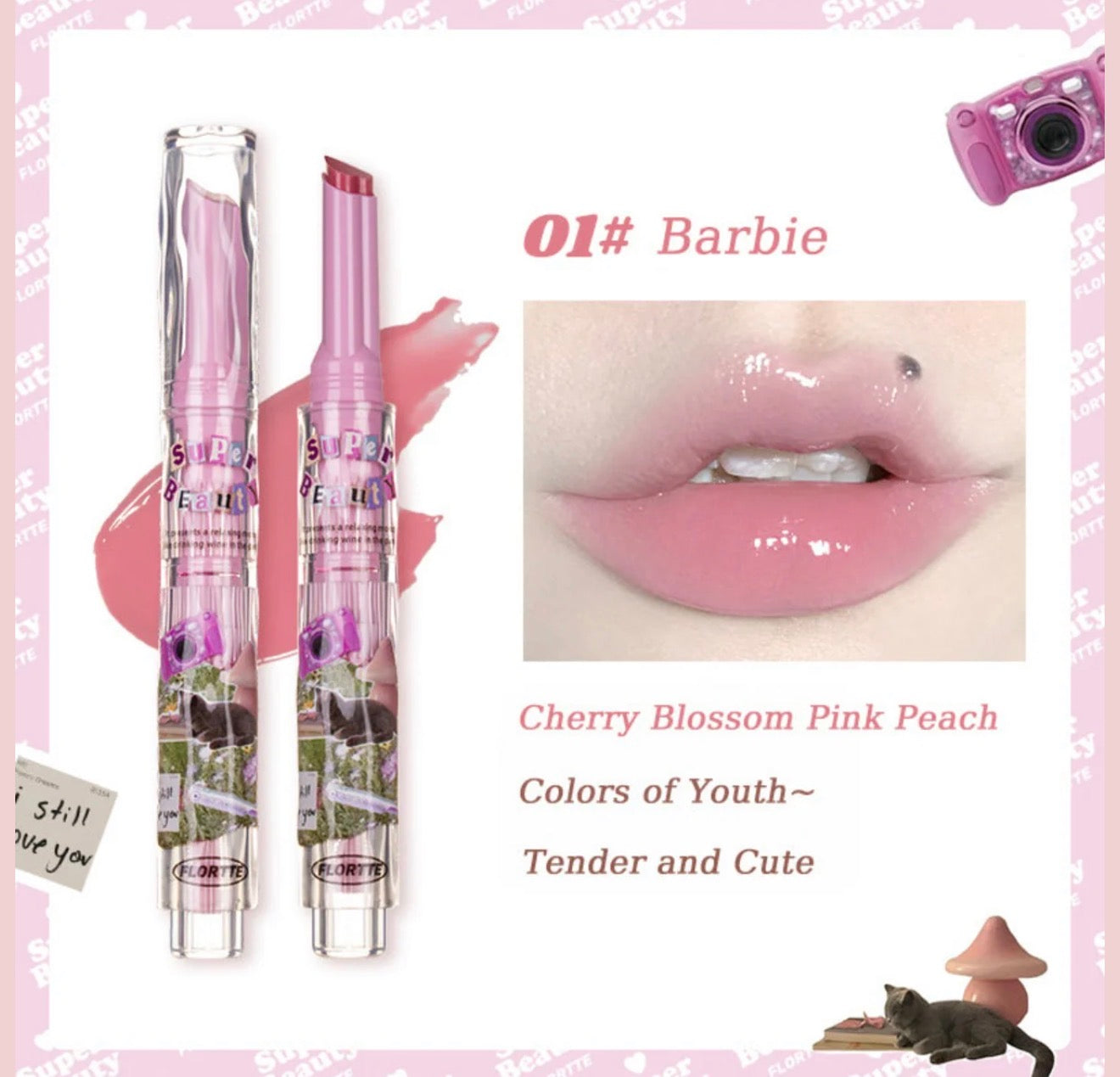 Flortte I Am Super Beauty Jelly Heart Lipstick | Bunni Beauty