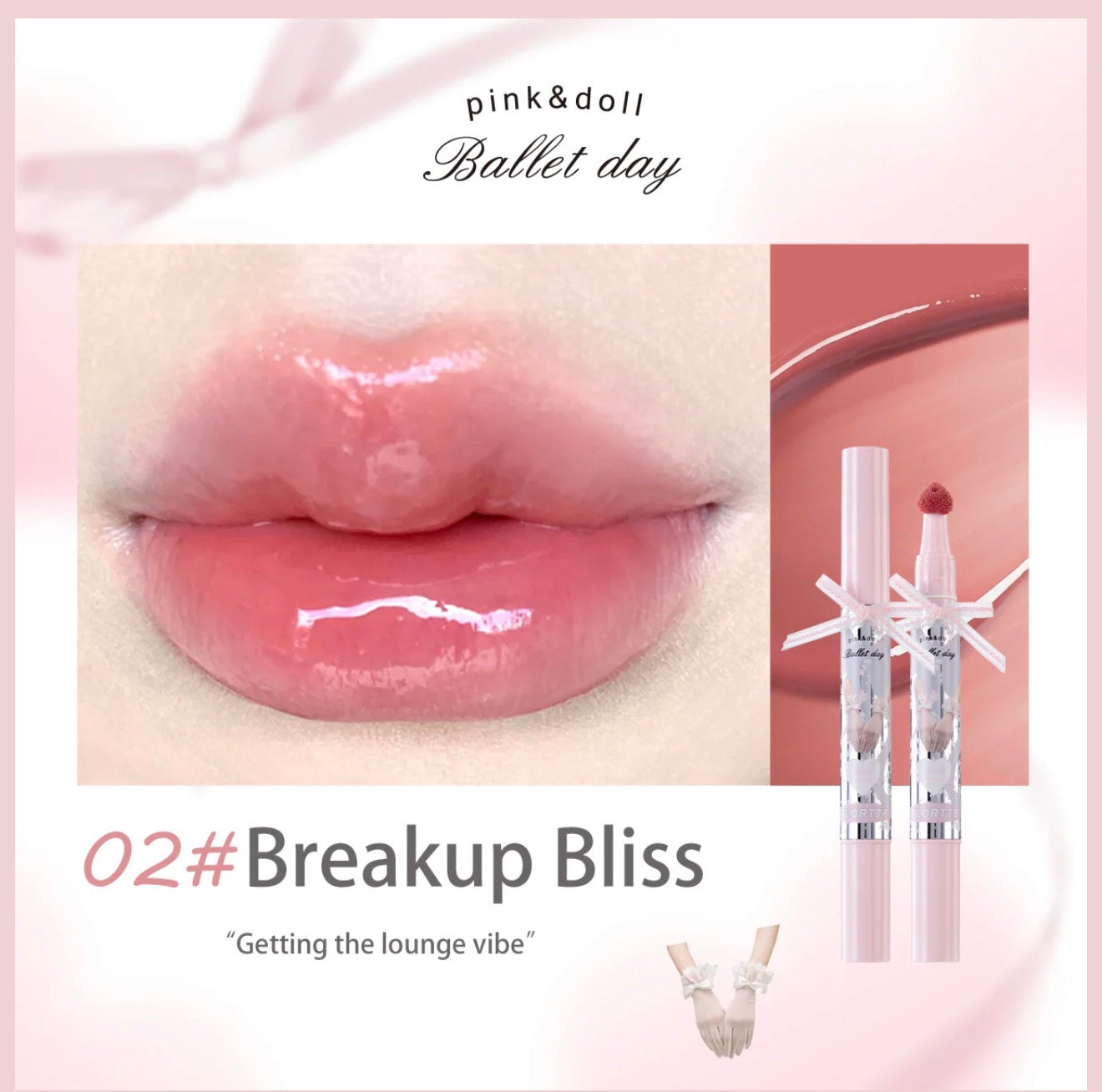 Flortte Small Bowknot Film-Forming Lip Gloss | Bunni Beauty