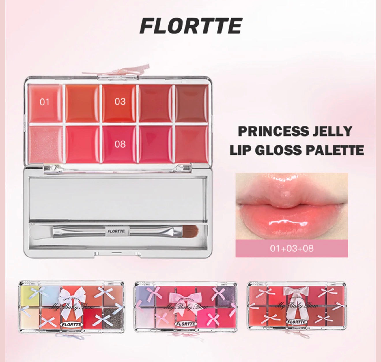 Flortte Peng Peng Princess Jelly Lip Gloss Palette | Bunni Beauty