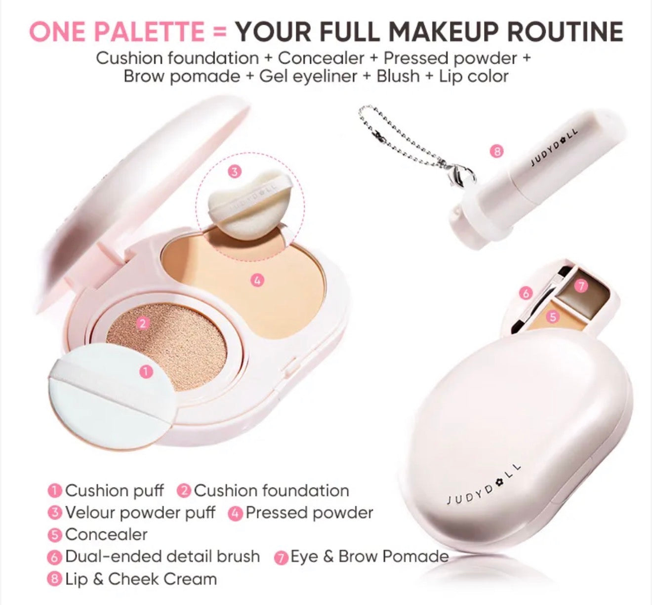 Judydoll Portable Facial Palette | Bunni Beauty