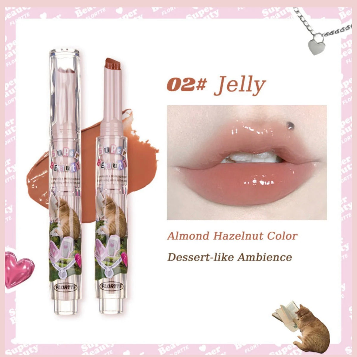 Flortte I Am Super Beauty Jelly Heart Lipstick | Bunni Beauty