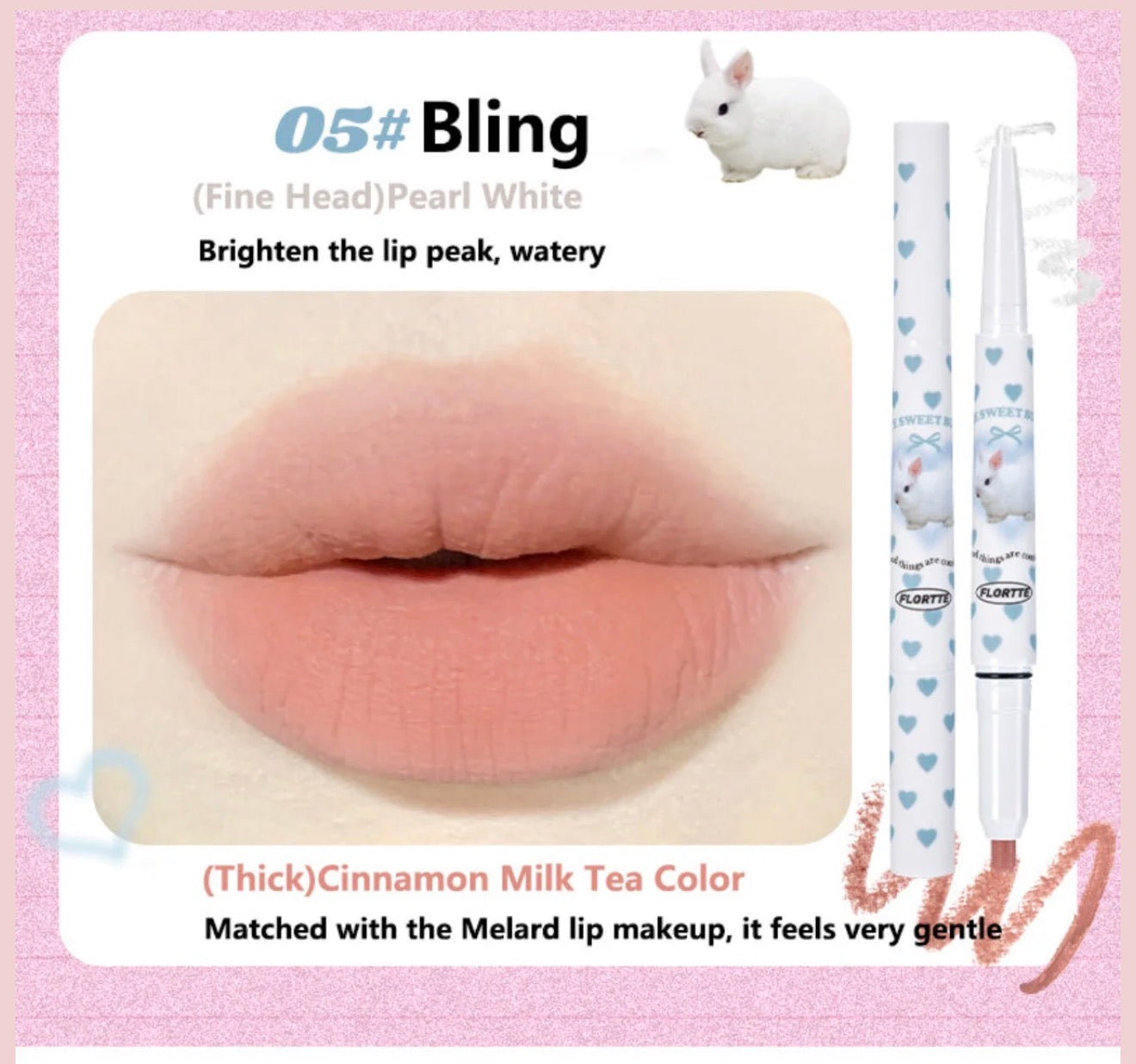 Flortte I Am Super Beauty Double Headed Lip Liner | Bunni Beauty