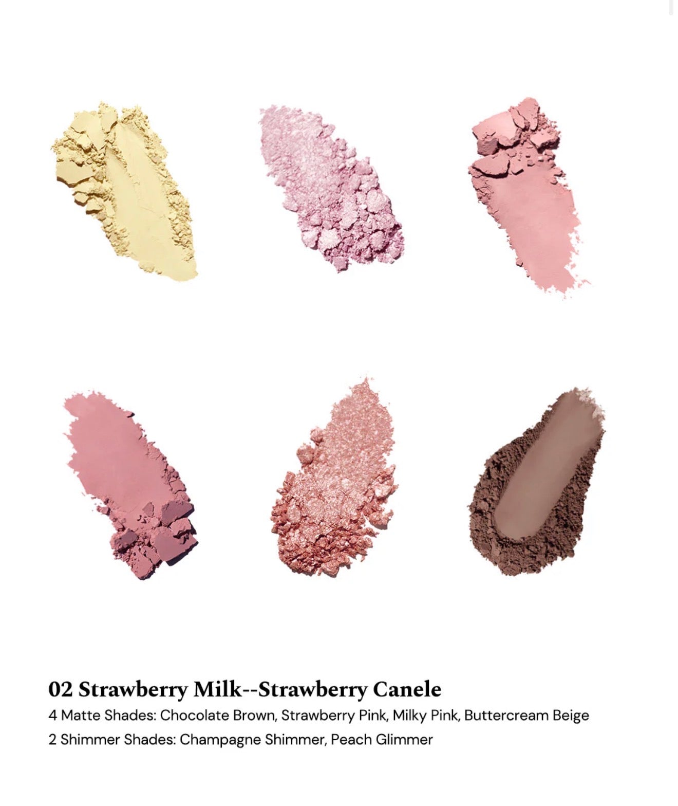 FlowerKnows Sweetie Bear 6-Color Makeup Palette 02 Strawberry Milk Palette | Bunni Beauty