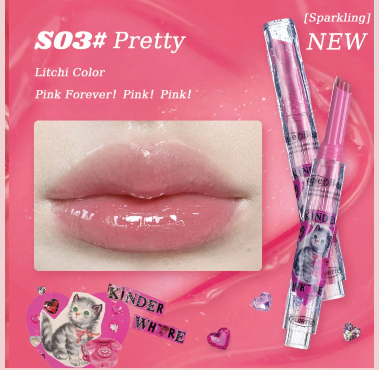 Flortte I Am Super Beauty Jelly Heart Lipstick | Bunni Beauty