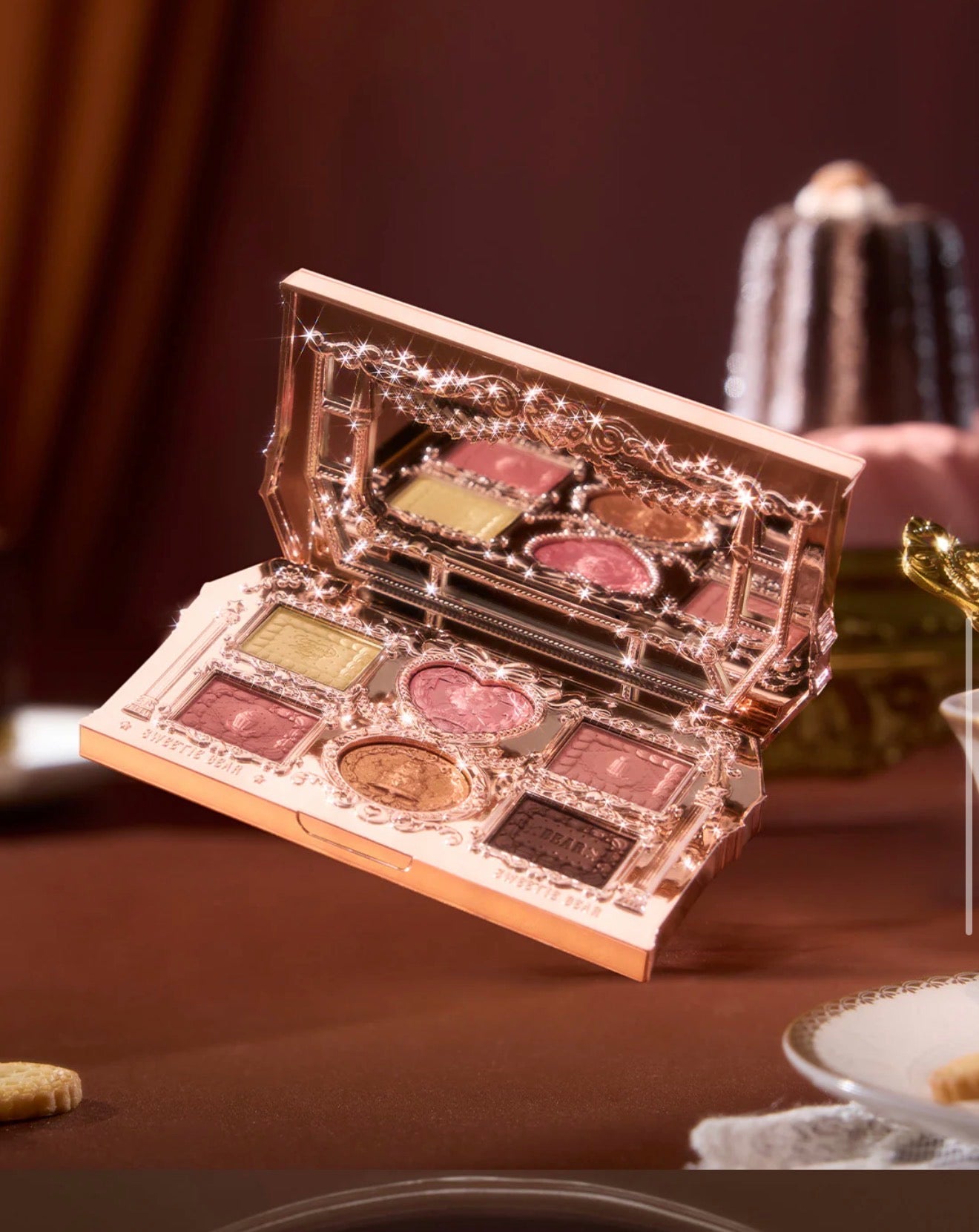 FlowerKnows Sweetie Bear 6-Color Makeup Palette 02 Strawberry Milk Palette | Bunni Beauty