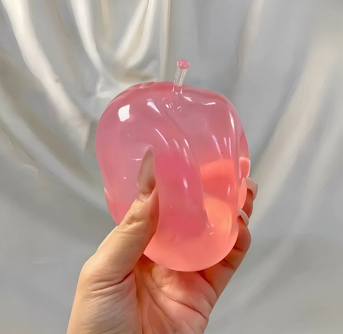 Viral Pink Coconut Oil Apple Squishy