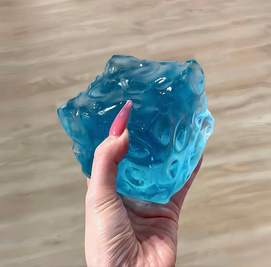 Jumbo Glacier Cheese Block Squishy | Soft Slow Rise Fidget Toy | Bunni Beauty