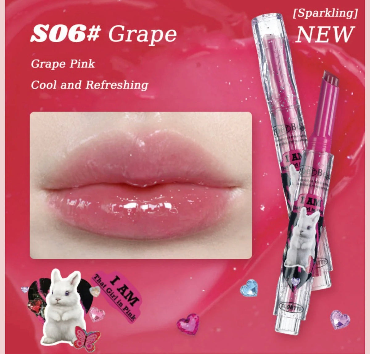 Flortte I Am Super Beauty Jelly Heart Lipstick | Bunni Beauty