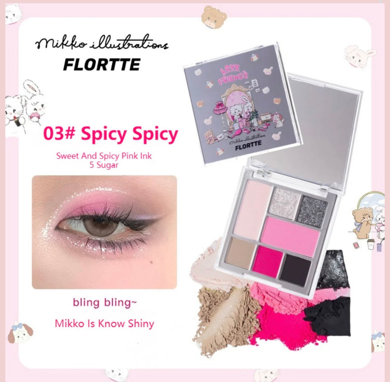 Flortte Mikko All-in-One Eyeshadow Palette | Bunni Beauty