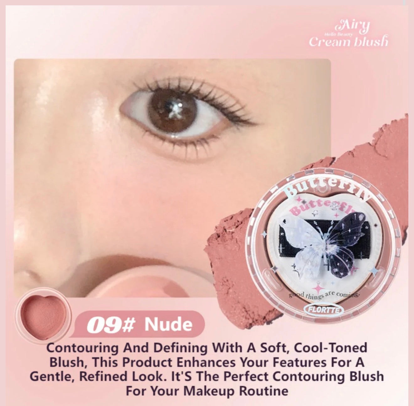 Flortte Hello Beauty Airy Cream Blush | Bunni Beauty