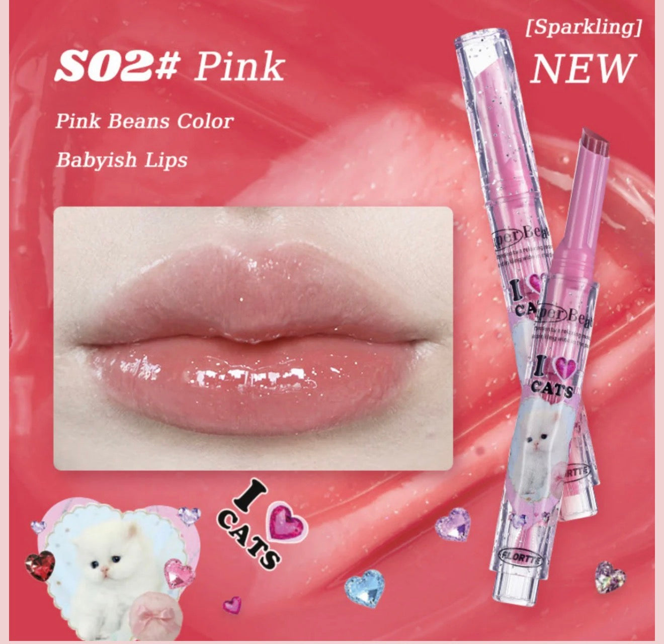 Flortte I Am Super Beauty Jelly Heart Lipstick | Bunni Beauty