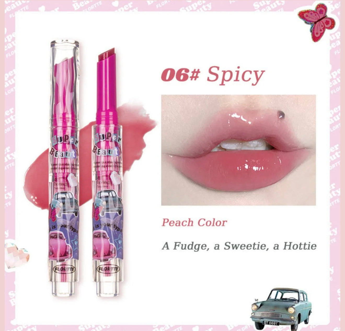 Flortte I Am Super Beauty Jelly Heart Lipstick | Bunni Beauty