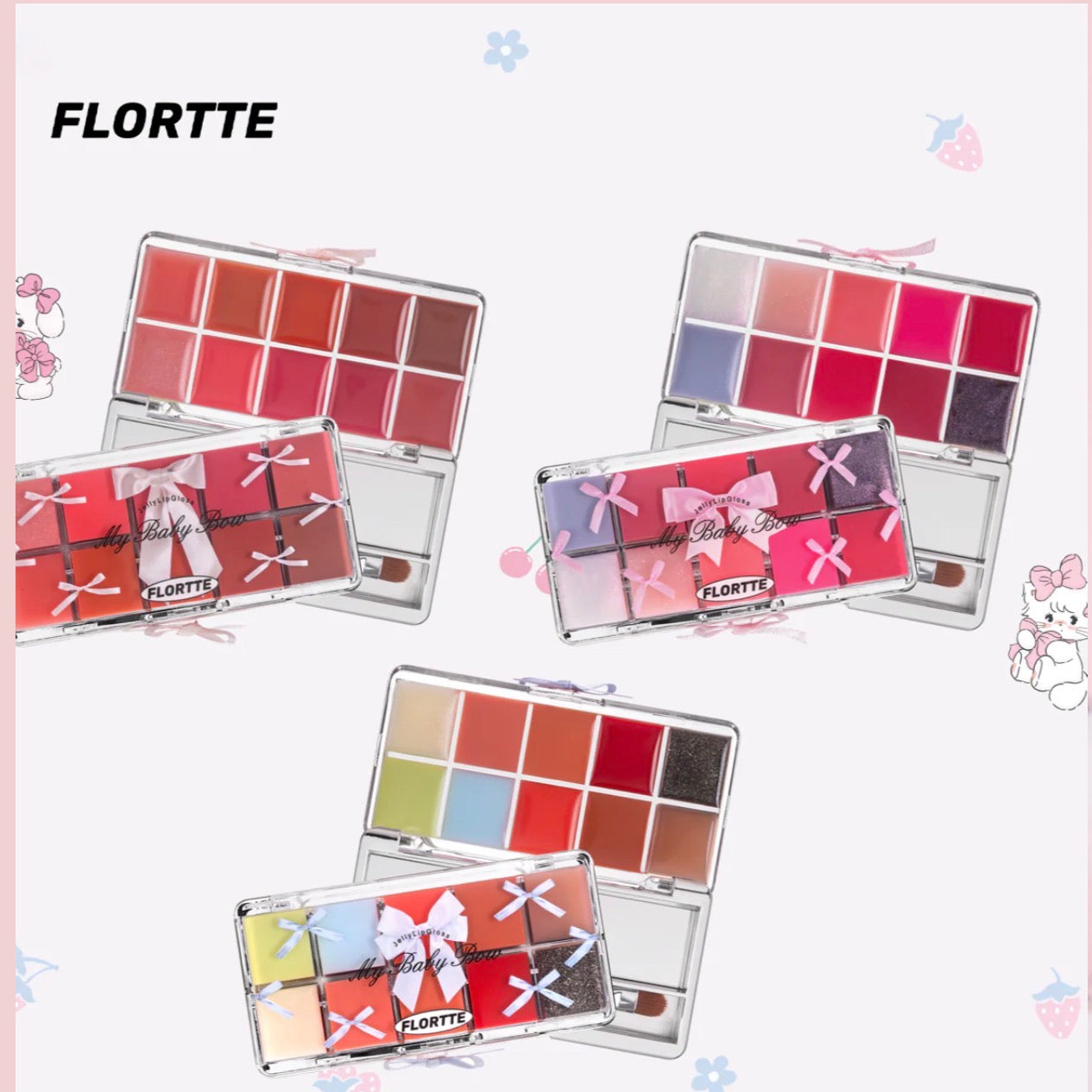 Flortte Peng Peng Princess Jelly Lip Gloss Palette | Bunni Beauty