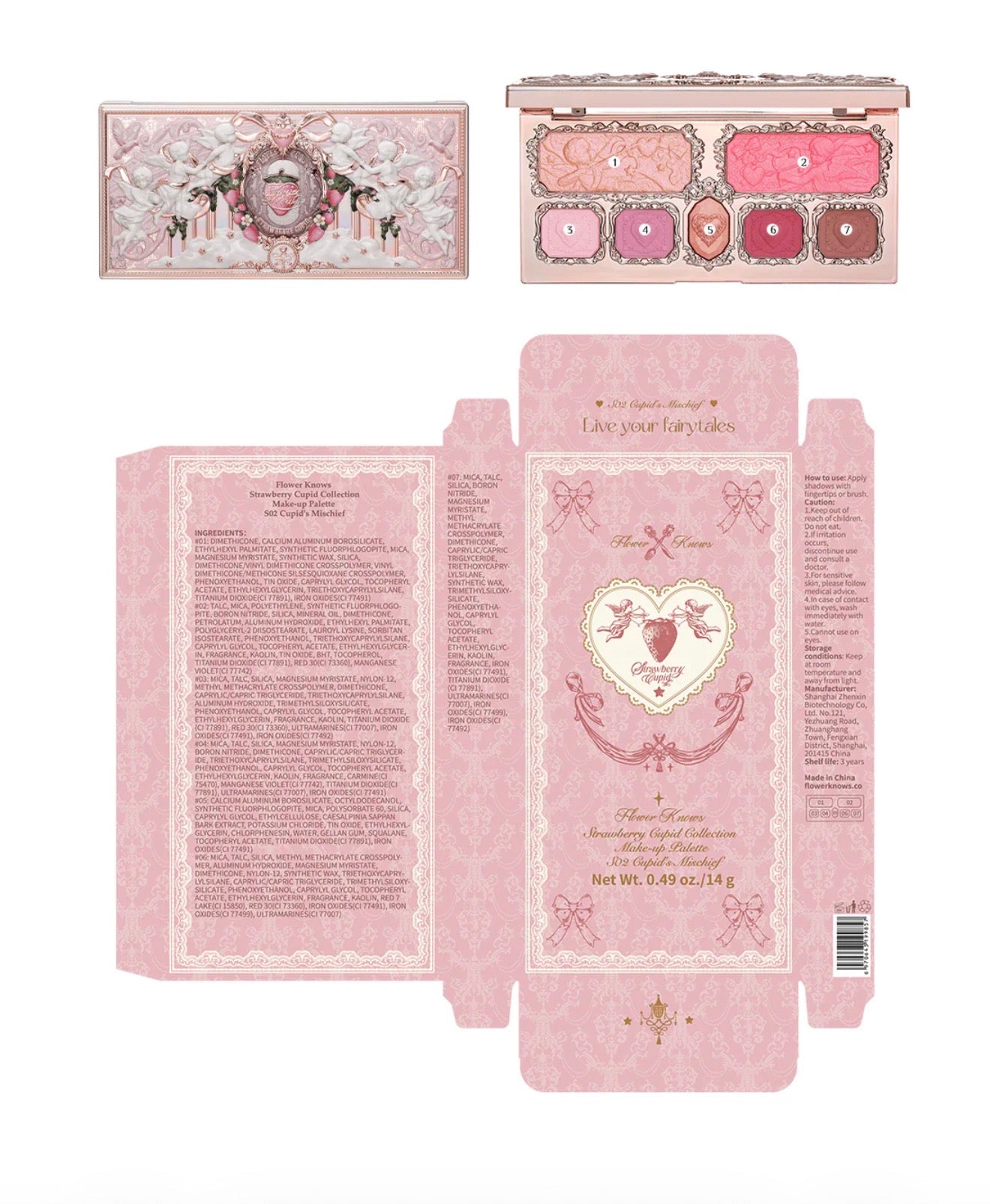 FlowerKnows Strawberry Cupid Makeup Palette 02 | Bunni Beauty