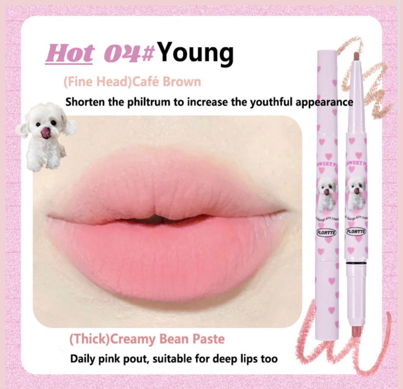 Flortte I Am Super Beauty Double Headed Lip Liner | Bunni Beauty