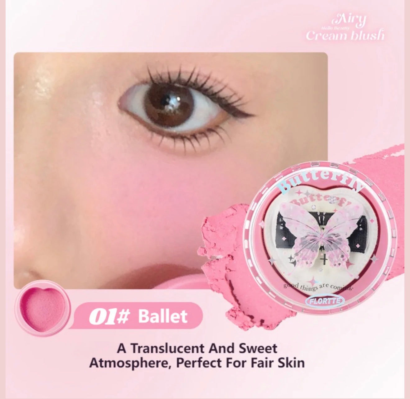 Flortte Hello Beauty Airy Cream Blush | Bunni Beauty