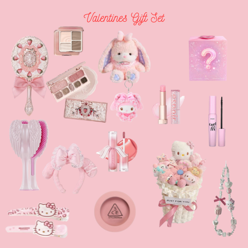 Bunni's Valentine Custom Set: Multiple Brands & Accessories +1 Mystery Blind Box +2 Special Gifts+ 1 Hello Kitty Flower Bouquet | Bunni Beauty