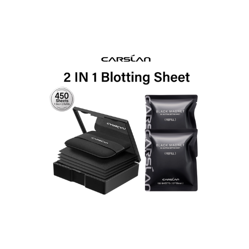 Carslan Black Magnet Oil Blotting Sheets 450pcs | Bunni
