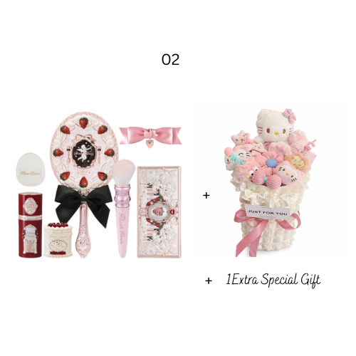 Limited Edition Mini FlowerKnows Valentines Gift Set + 1 Special Gift + 1 Hello Kitty Flower Bouquet | Bunni Beauty