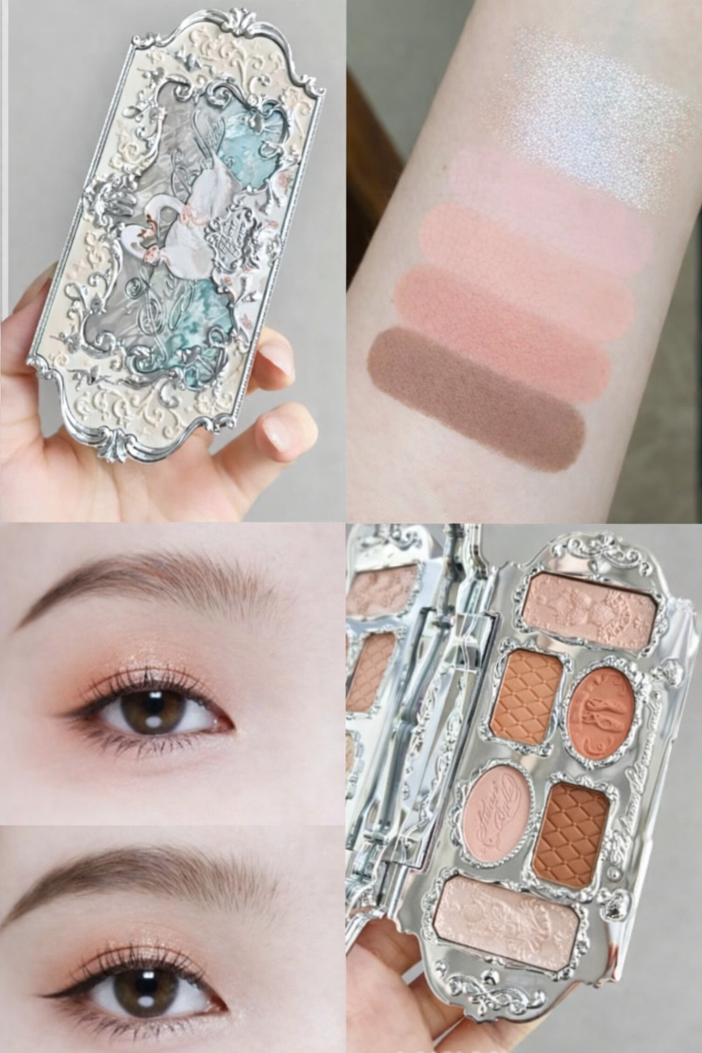 FlowerKnows Swan Ballet Six-Color Makeup Palette 01 White Swan | Bunni Beauty