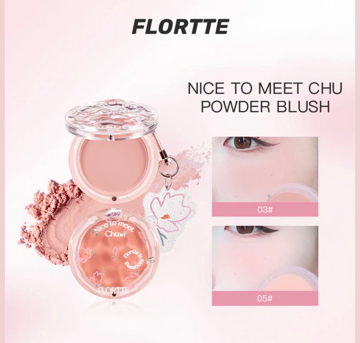 Flortte Nice To Meet Chu Powder Blush | Bunni Beauty