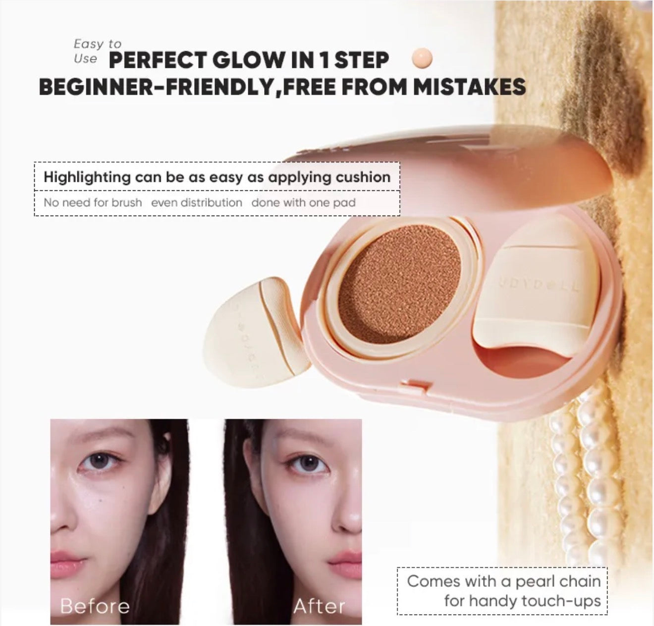 Judydoll Little Pearl Highlighting Concealer Cushion | Bunni Beauty