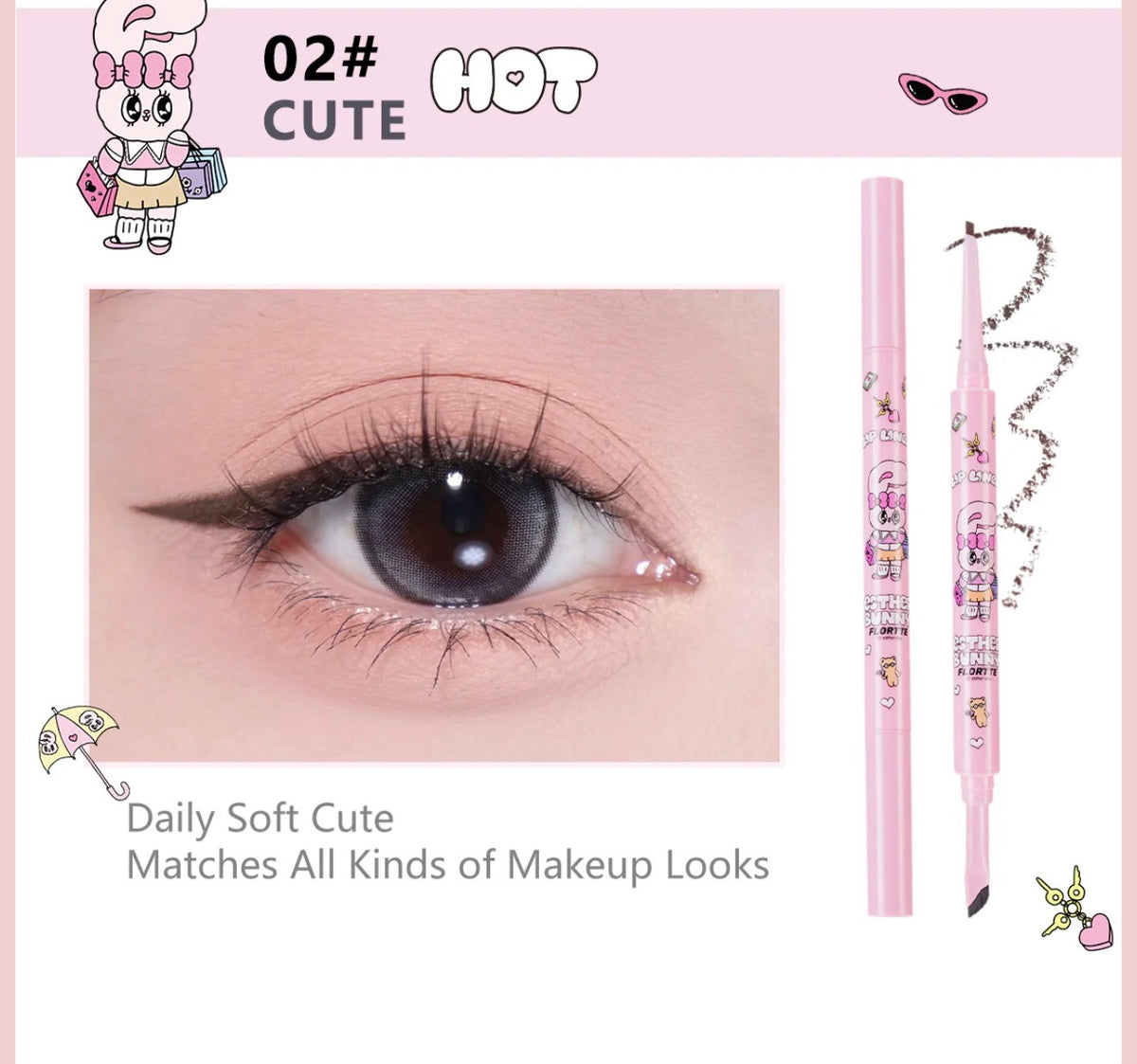 Flortte Esther Bunny Double-Ended Eyeliner | Bunni