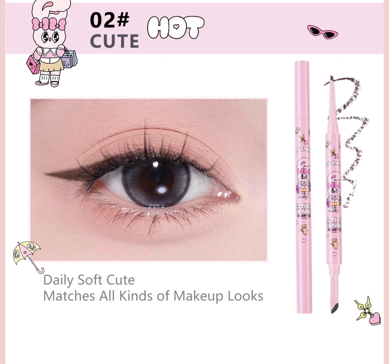 Flortte Esther Bunny Double-Ended Eyeliner | Bunni