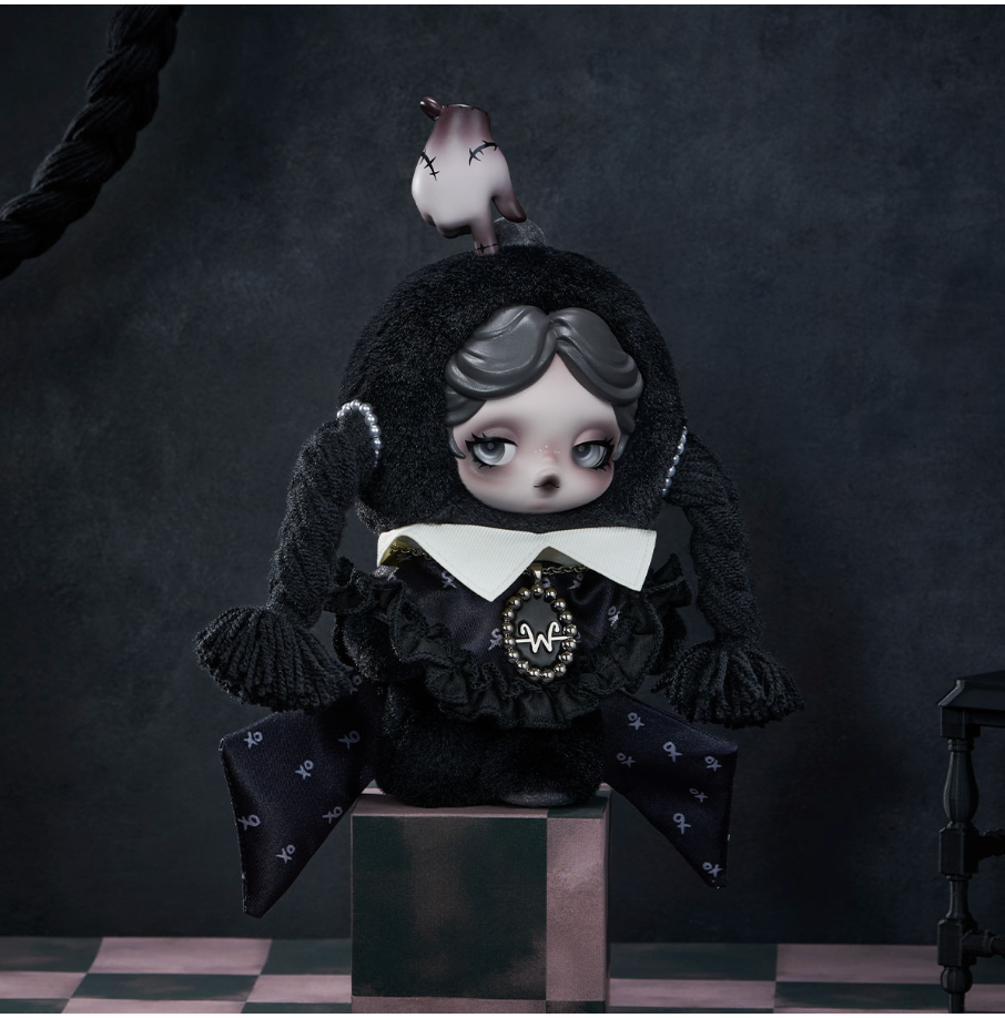 SKULLPANDA × Wednesday Plush (Classic Dress Version) | Bunni Beauty