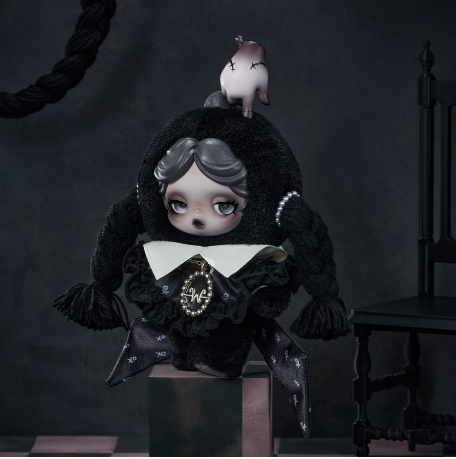 SKULLPANDA × Wednesday Plush (Classic Dress Version) | Bunni Beauty