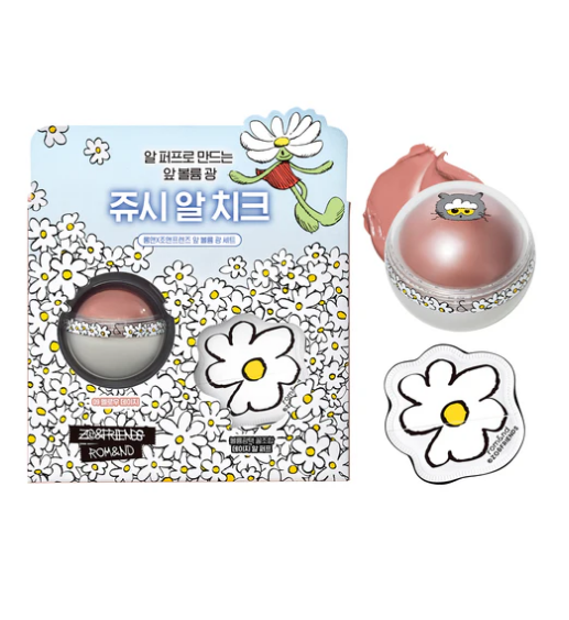 rom&nd x ZO&FRIENDS Juicy Roll Cheek & Puff Set | Bunni Beauty